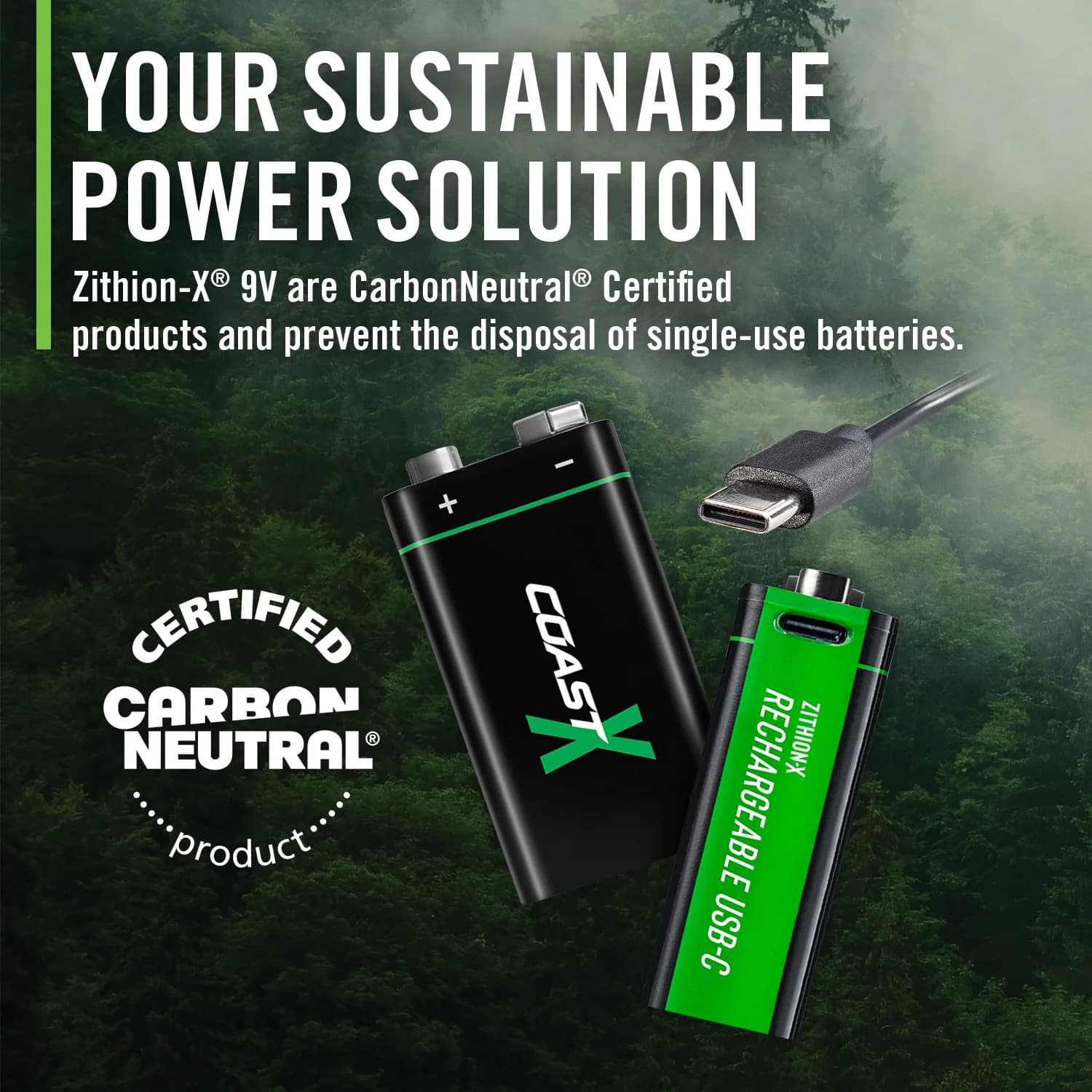 COAST ZITHION-X 9V Rechargeable Batteries | COAST: Innovative LED COAST ZITHION-X 9V Rechargeable Batteries | COAST: Innovative LED