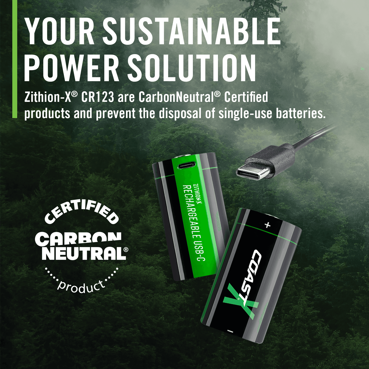 ZITHION-X CR123 Rechargeable Batteries | COAST: Innovative LED ZITHION-X CR123 Rechargeable Batteries | COAST: Innovative LED